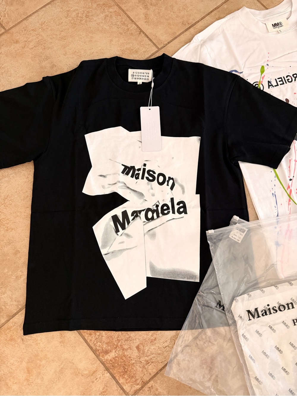 Maison Martin Margiela Black Graphic Logo Tee